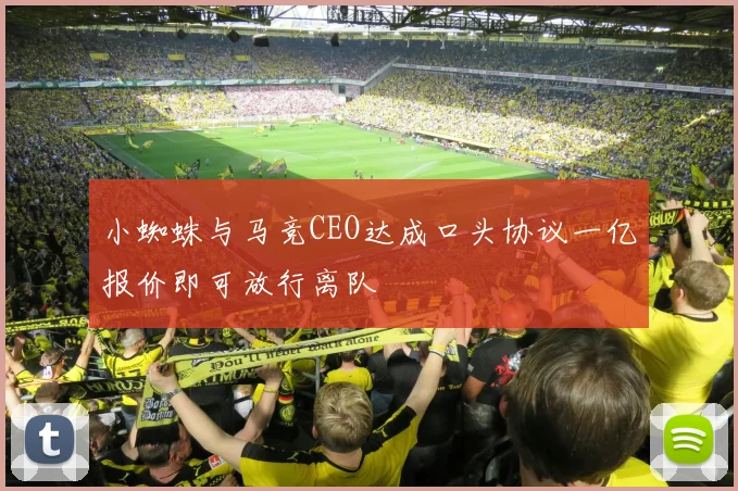 小蜘蛛与马竞CEO达成口头协议一亿报价即可放行离队